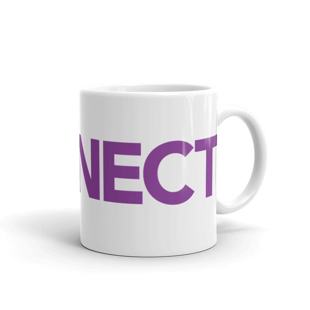 CONNECT White glossy mug