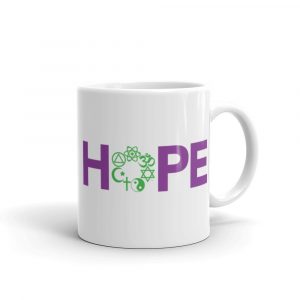 HOPE White glossy mug
