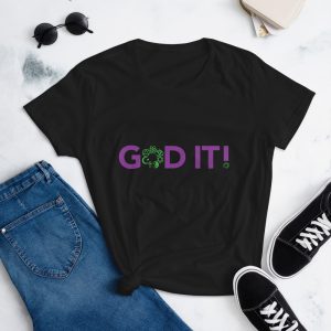 GOD IT! Women's short sleeve t-shirt