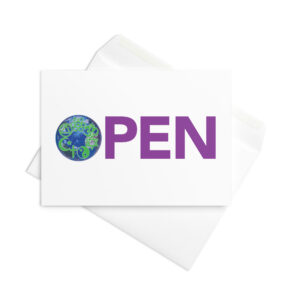 OPEN World Greeting card